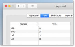 Configurazione sostituzione testo in MacOS