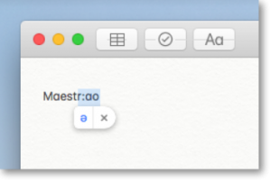 Uso sostituzione testo in MacOS